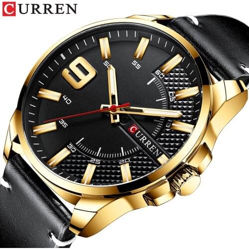 2020Relogio Masculino Curren 8371 Army Military Quartz Mens Watches Top Brand Luxury Leather Men Watch Casual Sport Male Clock W