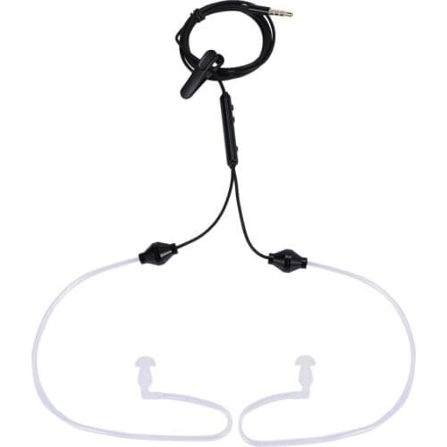 3.5mm Plug Air Tube Anti-Radiation Earphone 2 Air Acoustic Tube Stereo Headset for iPhone for Samsung