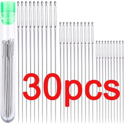 30pcs 3/5 Sizes Sewing Needless Household Funiversal Stainless Steel Darning Hand Sewing Needles Embroidery Tool DIY Accessories