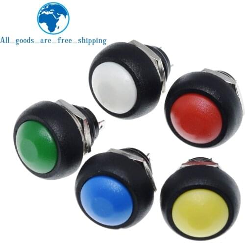 5Pcs Mini 12mm Waterproof Momentary ON/OFF Push Button Round Switch PBS-33B For arduino