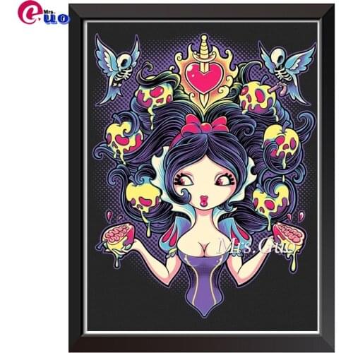 Diamond Painting Fantasy Poisoned Mind Girl Rhinestones Pictures Cross Stitch Diamond Embroidery Cartoon Girl Full Set Handmade