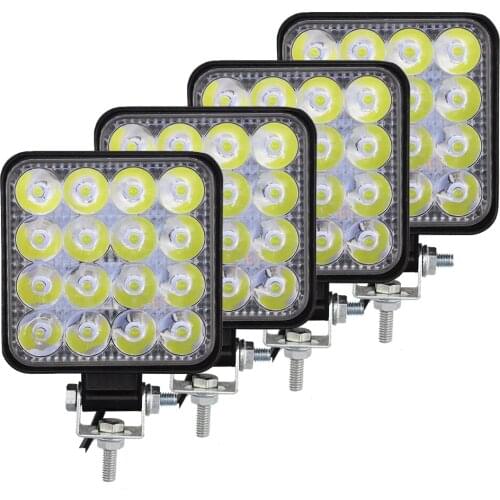 1/2/4pcs Car LED Bar Worklight 48W Offroad Work Light 12V Light Fog Lamp 4x4 LED Tractor Headlight Bulbs Spotlight for Truck ATV