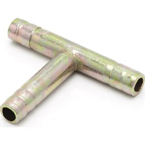 BENGU 8mm 5/16" Tee 3 Way Hose Barbed Connector Air Fuel Water Pipe Gas Tubing