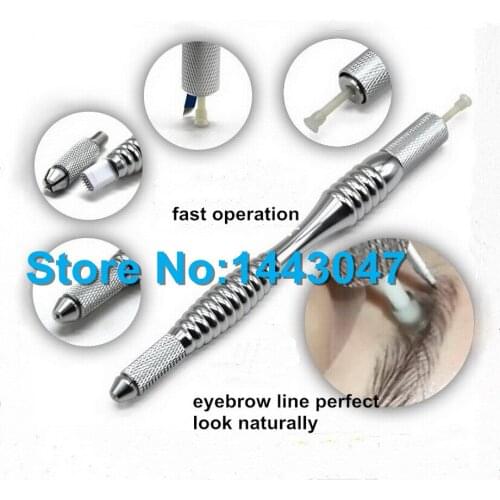 Freeshipping 1Pcs 16.5cm New Arrival Tebori Microblading Eyebrow Line Manual Pen Permanent Makeup Eyebrow Hand Pen