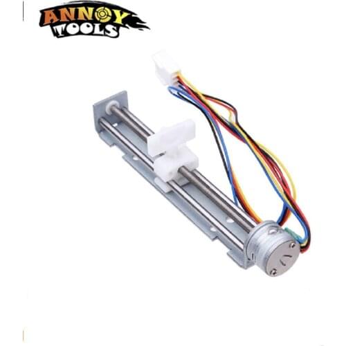 Free Shipping 18 Degree Step Angle Stepper Motor Screw With Nut Slider + 2 Phase 4 Wire of DC 9-12V/800mA Driving Voltage