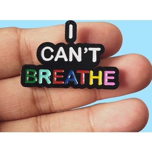 Rainbow Color Black Lives Matter I Can't Breathe BLM George Floyd Hard Enamel Brooch Pins Metal Alloy Fashion Jewelry Lapel Pins