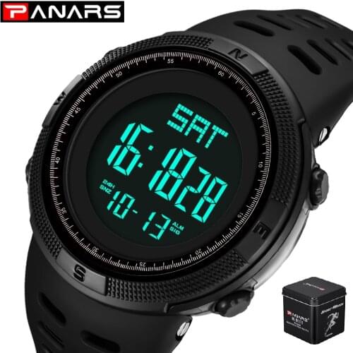 Digital Watch Men Sports Electronic Watch Military PANARS Waterproof LED Fitness G Watch Outdoor S Shock For Running Chronograph
