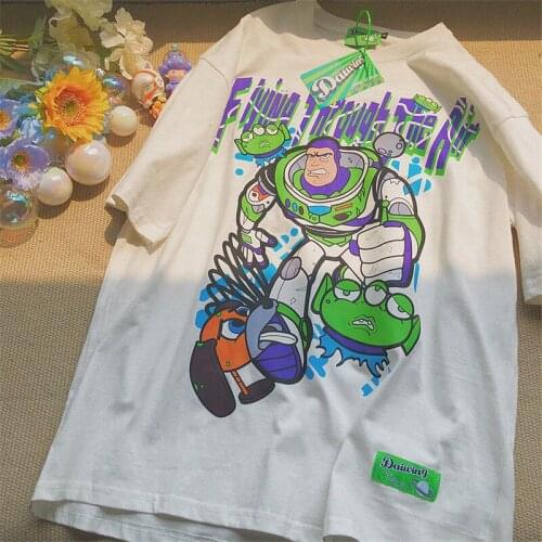 Buzz Lightyear Toy Character T Shirts Brand Cotton O-neck Short Sleeve Summer Tops Oversized Harajuku Teens Tshirt Plus Size Tee