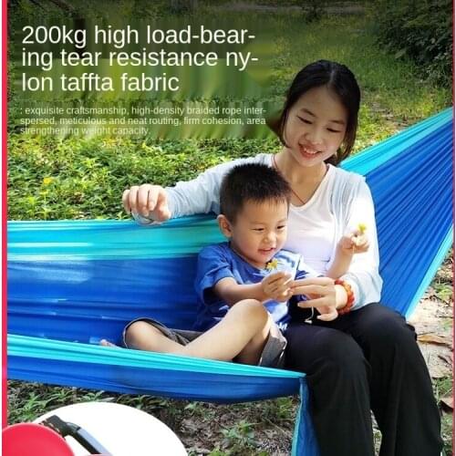 Traveler Hammock Outdoor Single Double Parachute Cloth Lightweight Indoor and Outdoor Park Leisure Foreign Trade Export Swing