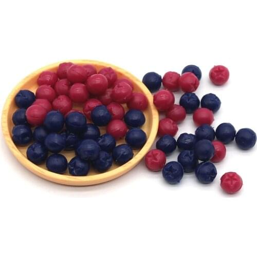 50Pcs Simulation Blueberry Flat back Resin Cabochon Mini Fake Food Scrapbooking for Phone Deco Kids Play Toys Dollhouse