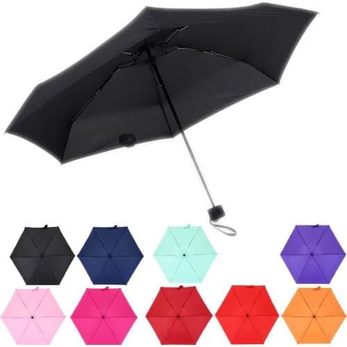 180g Small Fashion Folding Umbrella Rain Women Gift Men Mini Pocket Parasol Girls Anti-UV Waterproof Portable Travel Umbrellas