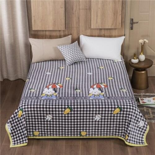 Good luck Soft Warm Coral Fleece Blanket Sheet Bedspread Sofa Light Thin Mechanical Wash Flannel Blankets SSXML