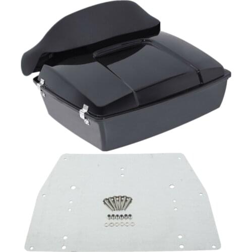 Motorcycle Chopped Pack Trunk Luggage Rack Backrest Pad Plate For Harley Tour Pak Touring 1997-2013