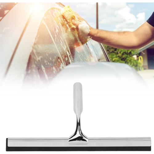 Window Squeegee Cleaning Tool Stainless Steel Zinc Alloy Window Squeegee Car Windshield Glass Mirror Cleaning Tool with Hook