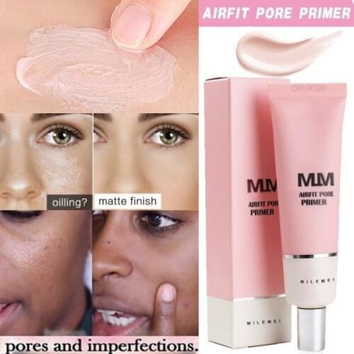 1 Pc Makeup Base Face Primer Gel Invisible Pore Light Oil-Free Makeup Finish No Creases Not Cakey Facial Cream Primer Cosmetic