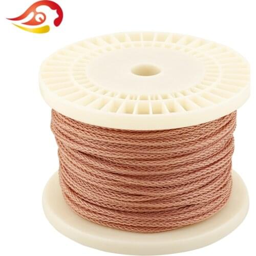 QYFANG 1.2m 8 Core Earphone Upgrade Cable DIY Detachable Cord HiFi Headphone Flexible Soft PVC Solder Wire 8 Drives Copper Line