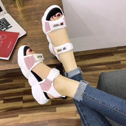 Women Sandals Casual Shoes Thick Bottom Breathable Ladies 2021 Slides Fashion Flats Platform Shoes Womens Summer Sandals
