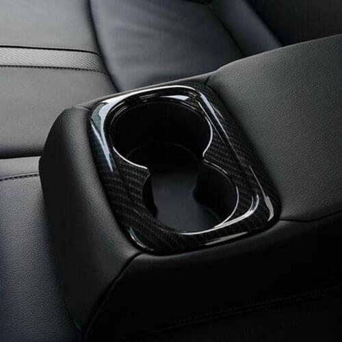 ABS decorative frame of automobile rear drainage cup holder For Honda Civic 10th 2016-2019 Accessories
