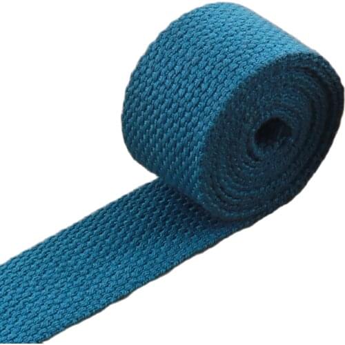 25mm Dark Bule Cotton Webbing Key Fobs Bag Belts webbing Dog Collar Purse Straps Tape Bag webbing Camera Strap