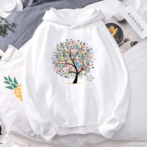 Fun Digital tree Print Hoodies Women/Men Hip Hop Sweatshirt Harajuku Oversized Pocket hoodie Tracksuit Coat Autumn Winter Hooded