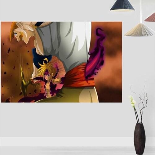 Home Decoration 5D Diamond Embroidery Seven Deadly Sins Painting Animation Picture Cross Stitch Full Square Drill Wall Sticker