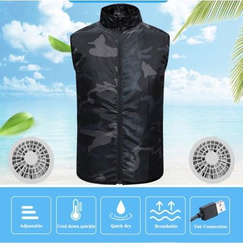 Air-conditioning Casual Clothing Vest USB Charging Cooling With Fan Coat Outdoors Top Multicolor Jackets Breathable Waistcoat