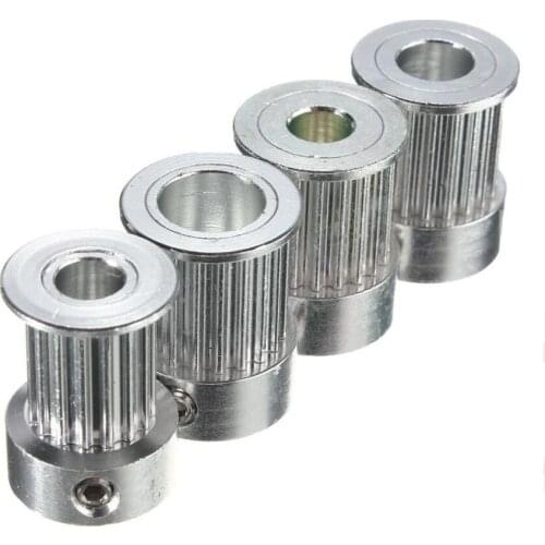 DuoWeiSi 3D Printer Parts 20/16 Teeth Timing Pulley Bore 5/6.35/8mm For Belt Wide 10mm 2GT Pulley