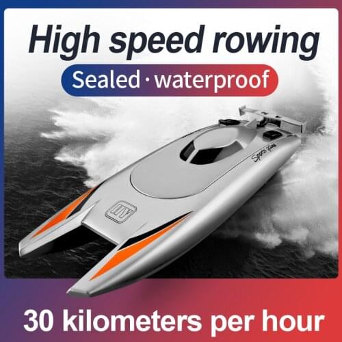 30KM/H Electric RC Boat High Speed Radio Remote Controlled Speedboat Racing Ship Steerable Boats Kids Adults RC Toy