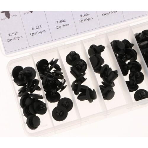 50 Pieces Car Body Push Plastic Pins Rivets Fasteners Trim Molding Clip Kits
