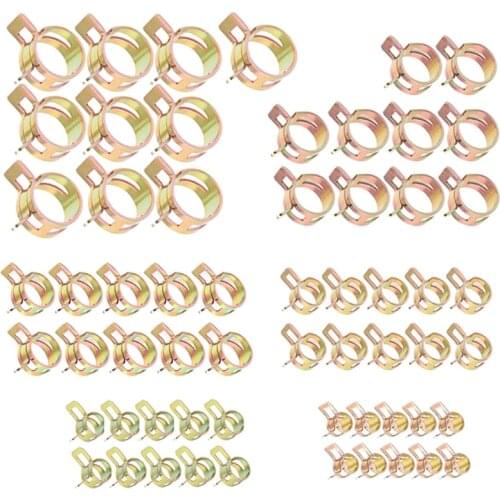 60Pcs Auto Car Spring Clip Fuel Oil Water Hoes Pipe Tube Clamp Fastener 6 Sizes