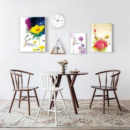BALLEAY ART Abstract Canvas Painting Watercolor Flower Posters Prints Home Wall Decoration Picture Bedroom Office Living Room