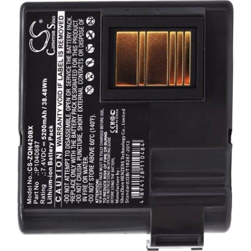 Cameron Sino 5200mah battery for ZEBRA QLN420 P1040687 P1050667-016 Printer Battery
