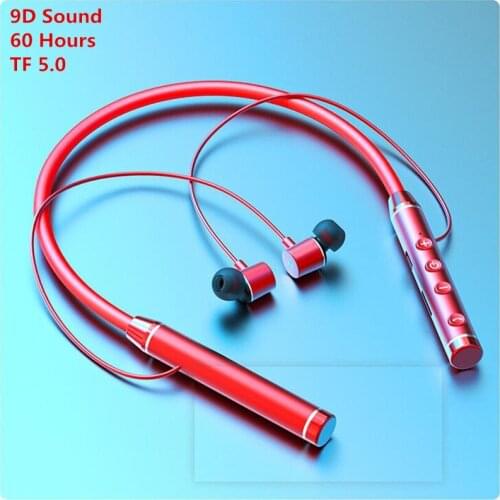 MAH500 9D Heavy Bass Sports Running 5.0 Bluetooth Headset Support TF 60Hours Wireless Earphone For Playtime OPPO Huawei Xiaomi