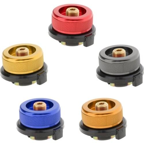 Camping Stove Butane Gas Adapter Convert Fuel Canister Picnic Stove Burner Furnace Butane Connector for Long Tank Orange