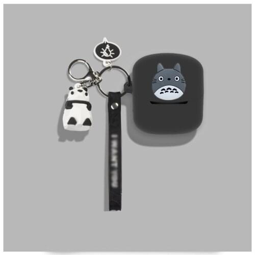 For Audio Technica ATH-CK3TW TWS Wireless Bluetooth Earphone Case with keychain Panda Protect Cover Ck3tw silicone case