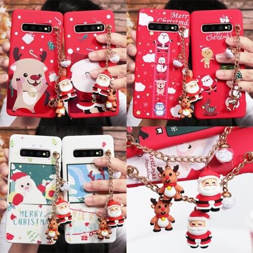 Christmas Cute Chain Case For Samsung Galaxy A11 A21S A31 A41 A51 A71 A10 A20 A30 A40 A50 A70 S20 Ultra S10 S8 S9 Plus TPU Cover