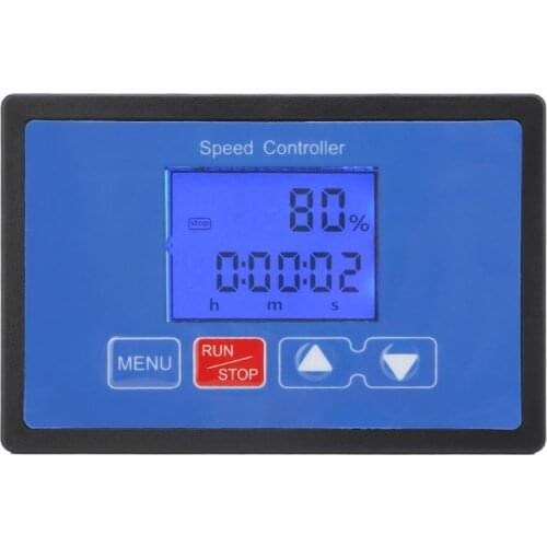 Digital Motor Speed Controller 30A 6.5V-55V DC Brush Motor PWM Speed Regulator Digital LCD Cycle Run/Stop Timer