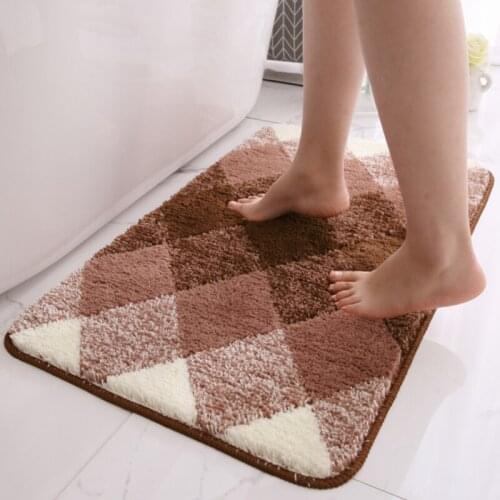 Gradient Flocking Home Floor Mat Household Toilet Bath Non-Slip Foot Pad Living Room Bedroom Water Absorbent Entrance Doormat
