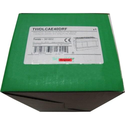 New Original TWDLCAE40DRF PLC CPU 100 240VAC 24DI 16DO 40 Point Built In Ethernet