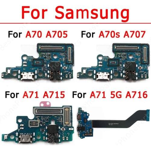 Original Usb Charge Board For Samsung Galaxy A70 A70s A71 5G Charging Port Plate Pcb Dock Connector Flex Cable Spare Parts