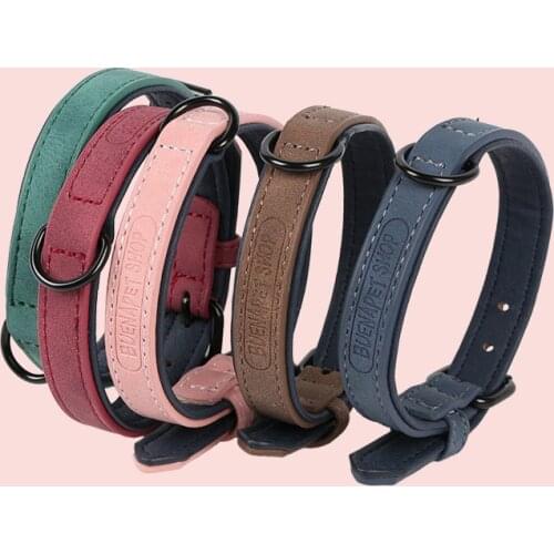 Big Dog PU Leather Collar Puppy Small Dogs Collar Pitubll German Shepherd Pet Collar Dog Acessorios Outdoor Pet Products