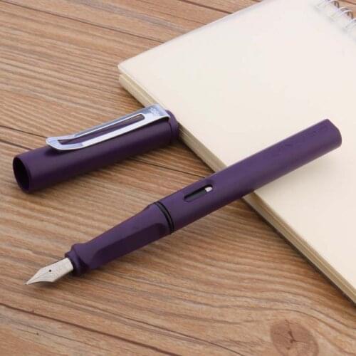 Jinhao 599 matte purple Lacquerred SilverTrim M Nib Fountain Pen