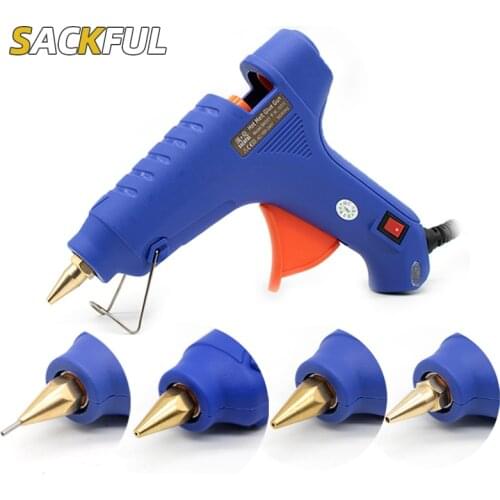 Hot Glue Gun 60W Small Diameter 1mm Copper Nozzle Hot Melt Gun Small Aperture Household Manual Hot Gun Glue Stick DIY Glue Gun