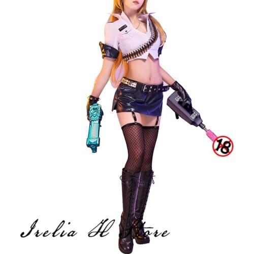 {Stock} Panty & Stocking with Garterbelt Anime Cosplay Panty Anarchy Police uniform Sexy Cosplay Costume