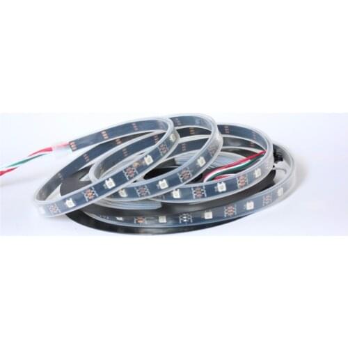 Ip67 5v 5m 30 pixel/m ws2812b led strip Black pcb Addressable ws2811 Built-in 5050 Beads Digital Full Magic Color
