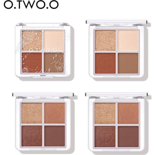 4 Color Eye Shadow Easy To Color Matte Pearlescent Earthy Shiny Eye Shadow Palette Makeup Set High Color Rendering TSLM1