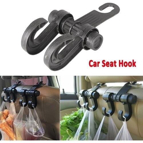 Universal Auto Car Inner Seat Double Hook Coat Purse Bag Holder Organizer Hanger Aluxiliary Hook for SUV BMW Car Vehical