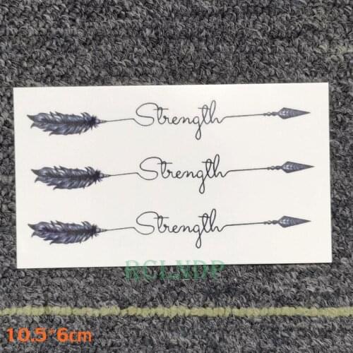 Waterproof Temporary Tattoo Sticker Arrow Feather Tattoo Tatto Stickers Flash Tatoo Fake Tattoos for Girl Women Men
