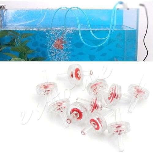 10pcs Aquarium Fish Tank Co2 Water Air Line Pump One Way Non-Return Check Valve HX6D