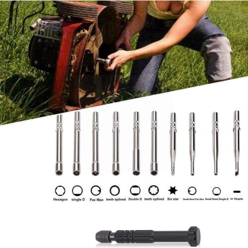 10PCS/Set Carburetor Screwdrivers Adjustment Multi Car Tune-up Bolt Maintenance Repair with (Black) Tool Set Keys M1U9